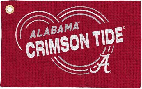منشفة الجولف من Northwest NCAA Alabama Crimson Tide، نسيج وافل من الألياف الدقيقة مرخص رسميًا، ماص مقاس 16 × 25 بوصة، ملحق تنظيف النادي، تصميم قطرات in Kuwait