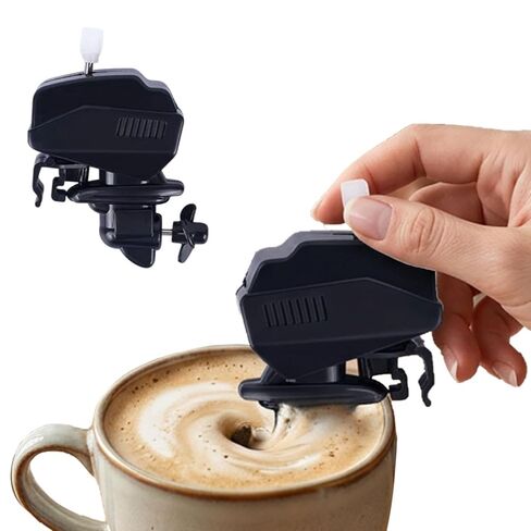 Boat Motor Coffee Stirrer, Wind Powered Mini Boat Engine Mixer, Stainless Steel Coffee Milk Blender, Fun Creative Bar Tool for Home Kitchen Party Drink Making (Black-5pcs) in Kuwait