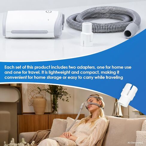 محول خرطوم AirMini، موصل أنابيب CPAP متوافق مع ResMed AirMini - قطر خرطوم 19 مم و22 مم، ملحق مناسب للسفر AirMini CPAP (عبوتان) in Kuwait