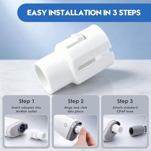محول خرطوم AirMini، موصل أنابيب CPAP متوافق مع ResMed AirMini - قطر خرطوم 19 مم و22 مم، ملحق مناسب للسفر AirMini CPAP (عبوتان) in Kuwait