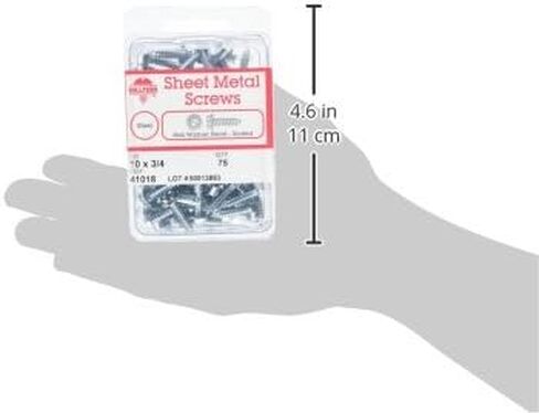 The Hillman Group 41018 Hex Washer Head Slotted Sheet Metal Screw, 10-Inch x 3/4-Inch, 75-Pack in Kuwait