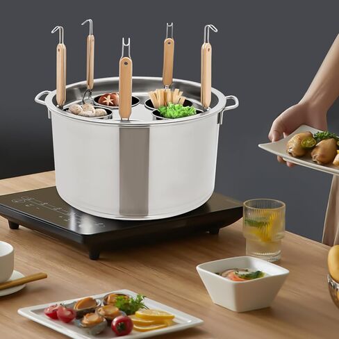 Pasta Cooker Pasta Cooker Insert Set Stainless Steel Pasta Pot with Lid Multifunctional Pasta Cooker with Divider and Colander Strainer Commercial Cooking Tool,3Holes,3Holes in Kuwait