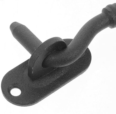 UKCOCO Black Stainless Steel Hook Latch Door Lock 4 Inch with Dual Purpose Function and Easy Installation for Window and Door Security in Kuwait