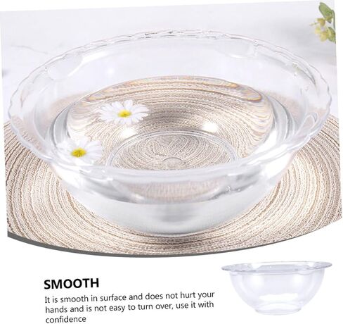 ABOOFAN Transparent Small Wash Basin Sturdy Multipurpose for Face Washing Hand Care and Nail Art Lightweight Portable Space Saving Design for Home Bathroom Outdoor Camping and Beauty Salon in Kuwait