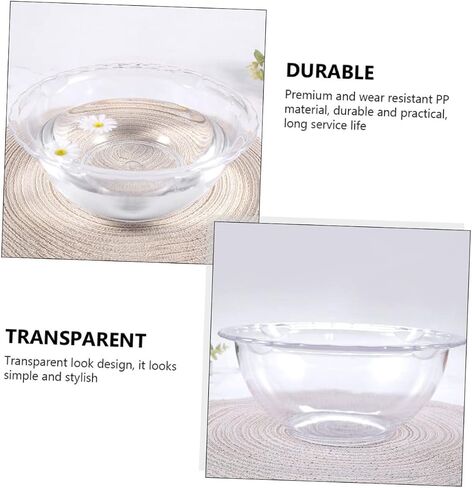 ABOOFAN Transparent Small Wash Basin Sturdy Multipurpose for Face Washing Hand Care and Nail Art Lightweight Portable Space Saving Design for Home Bathroom Outdoor Camping and Beauty Salon in Kuwait