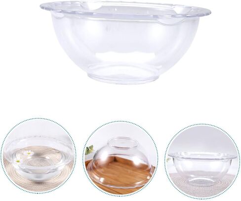 ABOOFAN Transparent Small Wash Basin Sturdy Multipurpose for Face Washing Hand Care and Nail Art Lightweight Portable Space Saving Design for Home Bathroom Outdoor Camping and Beauty Salon in Kuwait