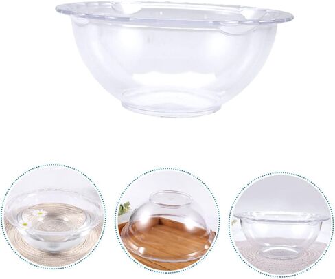 PRETYZOOM Sturdy Transparent Small Face Washing Basin with Lace Design Hand Washbasin for Home Dormitory and Beauty Salon Use Practical Portable Face Basin for Everyday Cleaning in Kuwait