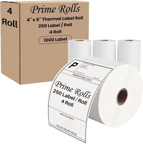 4×6 Fanfold Direct Thermal Shipping Labels, Water & Oil Resistant– Compatible with Rollo, MUNBYN, Zebra (500, 1 Stack) (1, 500 Labels, 500 per Stack, 1 Stacks) in Kuwait