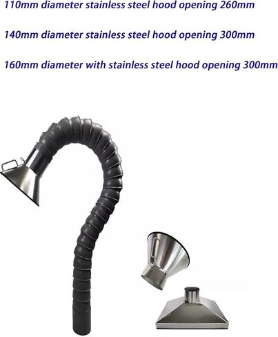 Duct Hose Industrial Fume Extractor Hose, Flexible Fume Extraction Arm Tube, Articulated Dust Collection Hoses for Smoke/Dust Removing(16x200cm) in Kuwait