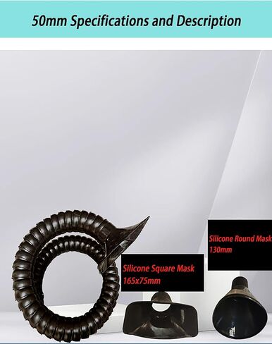 Articulated Hose Dia 50mm/75mm, Air Extractor Flexible Duct Collector Arm, for Welding Smoke/Industrial Fume Collection(5x140cm/2x55.2") in Kuwait