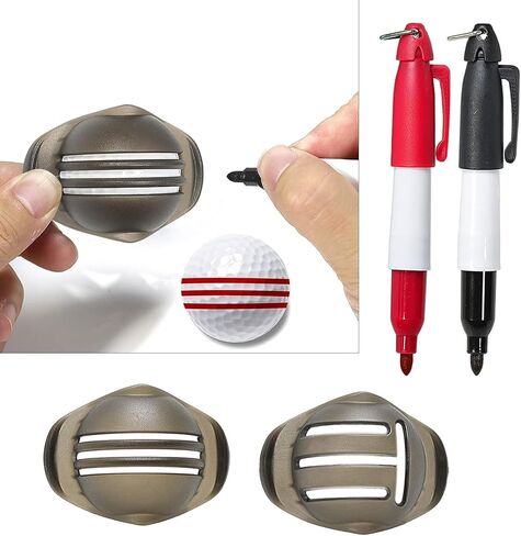 A Set Golf Ball Line Marker Golf Ball Line Drawing Marker Line Template Liner Drawing Marking Alignment Putting Tool Golf Ball Line Liner Alignment Putting Tool Golf Ball Line Marker Tool in Kuwait