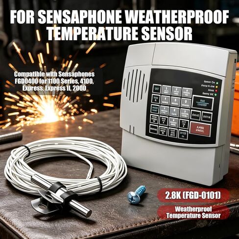 مستشعر درجة الحرارة 2.8K (FGD-0101) لجهاز Sensaphone المقاوم للطقس، عبوة واحدة | مستشعر درجة حرارة مقاوم للطقس متوافق مع أجهزة Sensaphones FGD0400 لسلسلة 1100، 4100، Express، Express II، 2000 in Kuwait