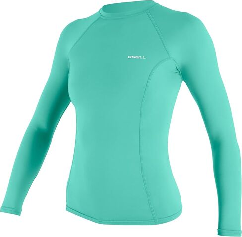 جلود أساسية للسيدات من O'Neill - 2 كم طويل Rashguard، عامل حماية من أشعة الشمس 50+ حماية من الشمس والطفح الجلدي لركوب الأمواج وجميع الأنشطة الخارجية in Kuwait