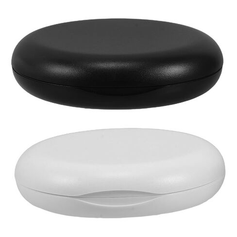VOSAREA 2pcs Denture Storage Box Magnetic Retainer Case for False Teeth and Aligners, Compact and Portable Abs+TPE Holder for Travel and Jewelry Storage in Kuwait