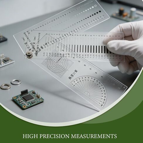3Pcs Concrete Crack Gauge Width Ruler - Scratch & Spot Measurement Tool for Precise Inspection of Surface Defects - Crack Width Ruler for Construction Evaluation in Kuwait