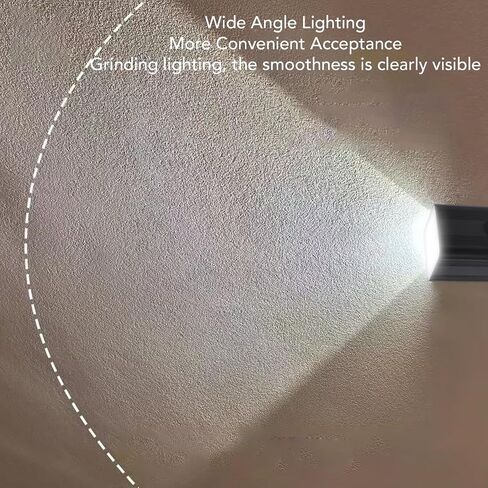 Zopsc Flashlight, Wall Acceptance Artifact, 120°x5° Wide Angle Beam for Surface Treatment Results, Durable Inspection Light for Construction Work in Kuwait