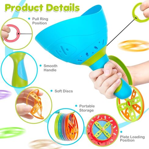 Outdoor Toys for Kids Ages 4-8, 4 Packs Flying Catching Game, Outside Manual Capture Chasing Toys for Ages 3-7, Fun Family Games for Boys Girls Ages 2 3 4 5 6 in Kuwait