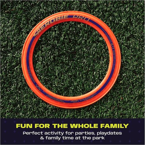 قرص طائر خارجي من Aerobie Pro Ring، حلقة طيران لحفلات الأطفال وألعاب الفناء الخلفي، أفكار هدايا للأولاد المراهقين، ألعاب أطفال للأعمار من 5 سنوات فما فوق، أزرق، 35.56 سم in Kuwait