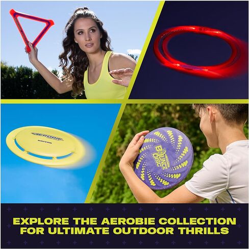قرص طائر خارجي من Aerobie Pro Ring، حلقة طيران لحفلات الأطفال وألعاب الفناء الخلفي، أفكار هدايا للأولاد المراهقين، ألعاب أطفال للأعمار من 5 سنوات فما فوق، أزرق، 35.56 سم in Kuwait