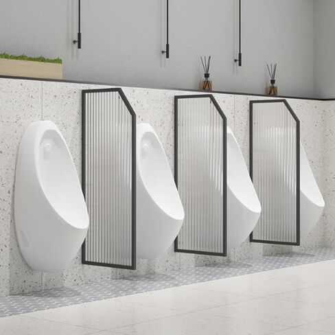 Translucent Glass Urinal s - Wall-Mounted Restroom Partitions for Enhanced Privacy in Hotels Schools Airports & Public Restrooms in Kuwait