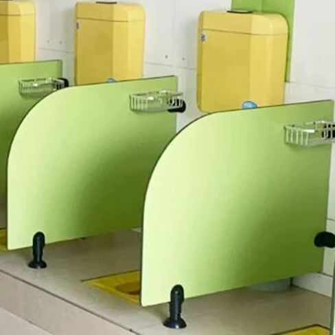 Toilet Privacy Partition for Kids Wood Divider for School Restrooms Kindergarten Sanitary Urinal Screens 2 Pack Child Friendly Toilet Partitions in Kuwait