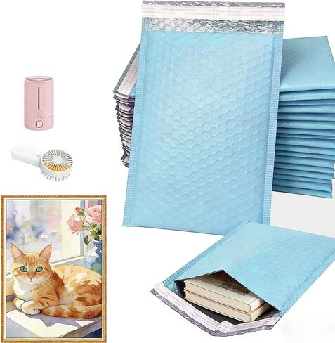 20 Pcs Blue Polyethylene Bubble Mailers, 7 * 5 Inches - Padded Shipping Envelopes For Small Business Packaging And Mailing Supplies, Small Bubble Mailers in Kuwait