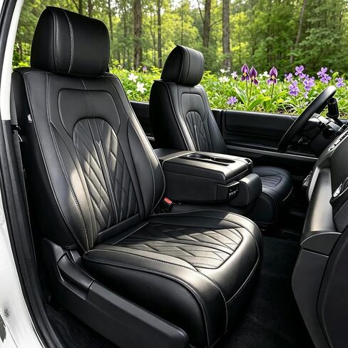 TTX for Toyota Tundra 2022 2023 2024 2025 2026 CrewMax Double Cab SR5 SR Limited Platinum 1794 Edition TRD Pro Capstone Seat Covers with Breathable Leather(Black, 5 Seats) in Saudi Arabia