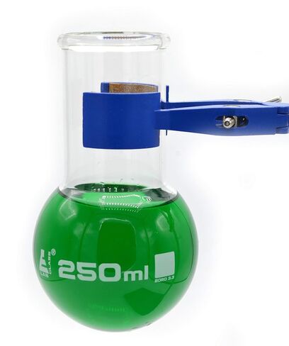 قارورة غليان من EISCO، 250 مل - قاعدة دائرية من زجاج البورسليكات، رقبة واسعة، حافة مطرزة - Eisco Labs in Kuwait