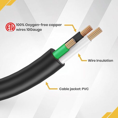 Marine Shore Power Adapter Cable, 50 Amp SS2-50P to 30 Amp L5-30R, 125/250V Male Plug to 125V Twist Lock Female, ETL Listed Boat Shore Power Converter, 10AWG STW, 1.5FT in Kuwait