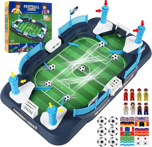 Mini Soccer Board Game for Kids 3-12, Foosball Table Toy for Age 4-8, Pinball Machine Toys for Boys 5-10 Years Old, Interactive Indoor Action Game with 6 Balls for Birthday Gift in Kuwait