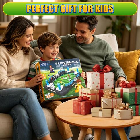 Mini Soccer Board Game for Kids 3-12, Foosball Table Toy for Age 4-8, Pinball Machine Toys for Boys 5-10 Years Old, Interactive Indoor Action Game with 6 Balls for Birthday Gift in Kuwait