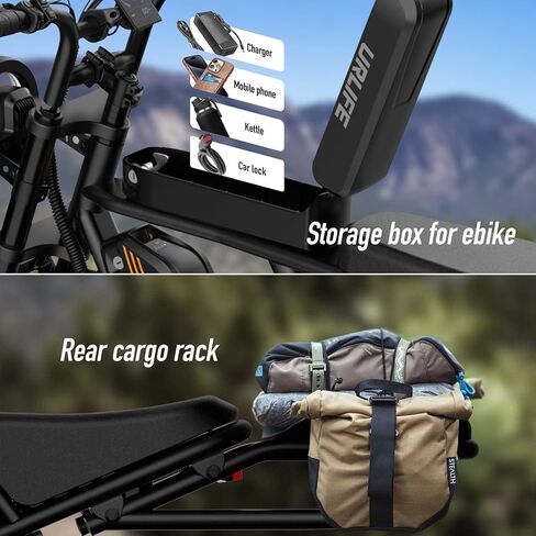 URLIFE Electric Bike for Adults,1500W Peak Electric Dirt Bike, Ebikes for Adults 100 Mile 28MPH Ebike, 48V 15.6Ah 20"x4.0 Fat Tires for All Terrain with Super Bright Headlights in Kuwait