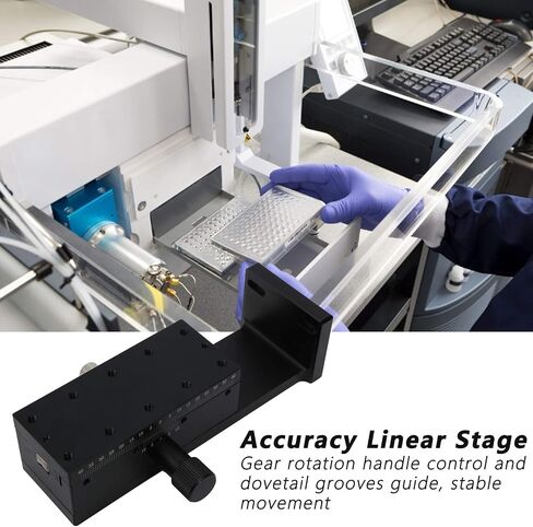Manual Linear Positioning Stage, Dovetail Linear Stage Z Axis Manual Fine Tune Platform for Precision Applications 40x90mm in Kuwait