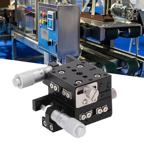 Jeanoko Precision Machined Micrometer Sliding Table Manual XY Axes Linear Slide Stage for Laboratory Testing Aluminum Alloy in Kuwait