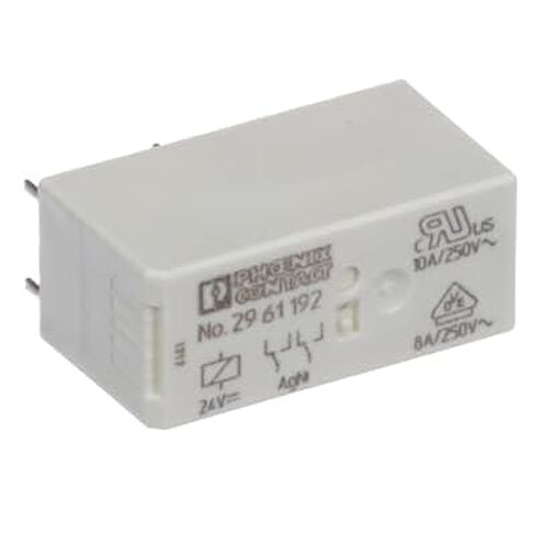 2961192، مرحلات الطاقة، المكونات الإضافية المصغرة، DPDT، 24 VDC، 8A/250 VAC، سلسلة PLC Slimline in Kuwait