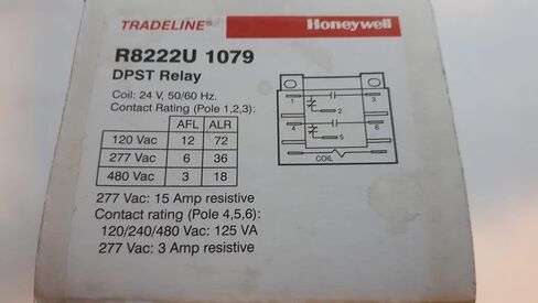 هانيويل R8222U1079 24 Vac مرحل للأغراض العامة مع DPST in Kuwait
