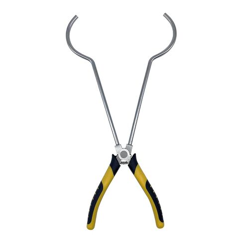 Crucible Tongs Heat Resistant Metal Furnace Tongs Double Spring Structure Rubber Coated Handle Crucible Clamp Secure Holding Suitable for, Style A in Kuwait
