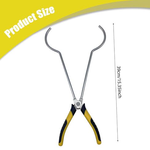 Crucible Tongs Heat Resistant Metal Furnace Tongs Double Spring Structure Rubber Coated Handle Crucible Clamp Secure Holding Suitable for, Style A in Kuwait