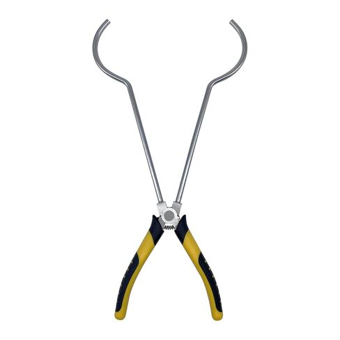 Crucible Tongs Heat Resistant Metal Furnace Tongs Double Spring Structure Rubber Coated Handle Crucible Clamp Secure Holding Suitable for, Style A in Kuwait