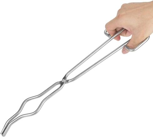 Yosoo Laboratory Crucible Tongs Heavy Duty Stainless Steel Crucible Forceps with Aircraft Rivet for Safe Handling Beaker Holder (250mm) in Kuwait