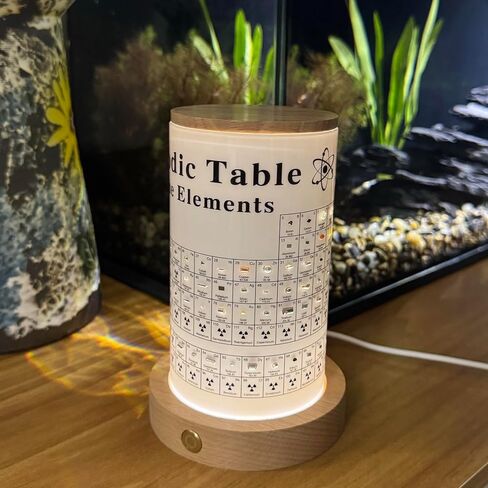 2026 New Periodic Table with Real Elements Inside, 83 Real Elements Samples with LED Light Wooden Stand and Magnifying Glass, Chemistry Decor, Science Gifts for Kids Student, Teacher, Science Lovers in Kuwait