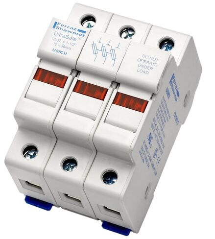 Mersen USCC UltraSafe Modular Fuseholder، 1 Pole، for 600VAC / VDC، 200kA، 30 Ampere Class CC Fuse in Kuwait