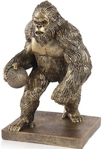 Bigfoot Statue Sasquatch Playing Basketball- Hand-Painted Whimsical Home Decor & Desk Decor for Yard Patio Office Cabin | Bigfoot Sasquatch Gifts for Men Cryptid Basketball Lovers in Saudi Arabia