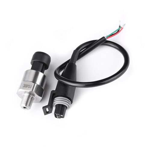 Pressure Transducer Sender Sensor for Oil Fuel Air Water,1/8" NPT Thread Stainless Steel (30 PSI) in Kuwait
