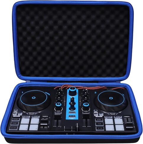حافظة وحدة تحكم DJ LTGEM متوافقة مع وحدة تحكم Hercules DJControl Inpulse 200 MK2 MK3 DJ، حدود سوداء/زرقاء (الجراب فقط) in Kuwait