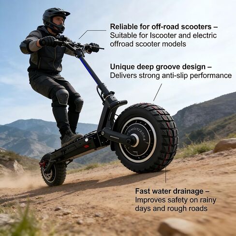 10 Inch 10x2.75-6.5 Off-Road Vacuum Tire, Compatible With Iscooter IX3 IX4 IX7 Pro Speedway 5 Dualtron 3 Electric Scooter Wheel,Tubeless Puncture-Proof Shockproof Super Grip Replacement Outer Tyre in Kuwait