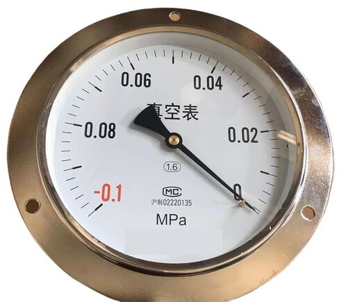 1pc Y-150ZT,6" 150mm 25bar Panel Type Pressure Gauge, Manometer,M20*1.5 Back Thread,with Front Flange(0.1Mpa-0) in Kuwait
