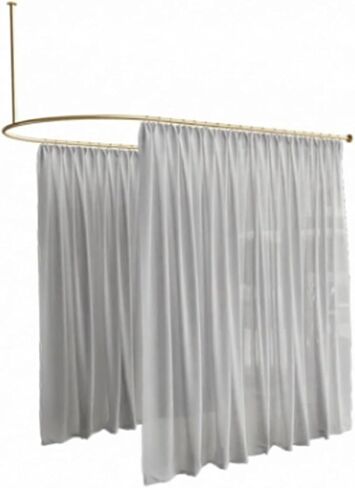 U-Shape Room Divider Curtains,Flexible Hanging Partition Screen with Ceiling Support,6.5ft Tall Room Separator,Semi-Enclosed Design for Privacy Protection(Color-1,220x230x100cm) in Kuwait