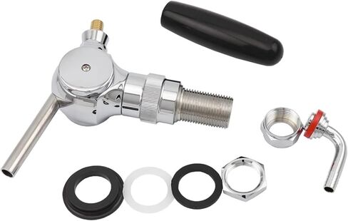 Belgian Beer Tap Faucet G5/8" Thread Shank Flow Control Ball Shape Home Brewing Silver Draft Beer Tap Beer Soda Kit in Kuwait