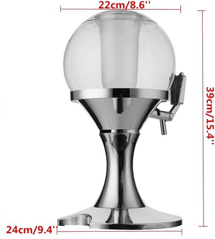 3.5 Liters Beer Dispenser Tower Bottle Party Wine Beer Water Juice Beverage Tabletops Home Bar Drinking Container Pourer in Kuwait
